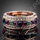 Кольцо Round Ring 18K Rose Gold Plated Multicolour SWA ELEMENTS Austrian Crystal
